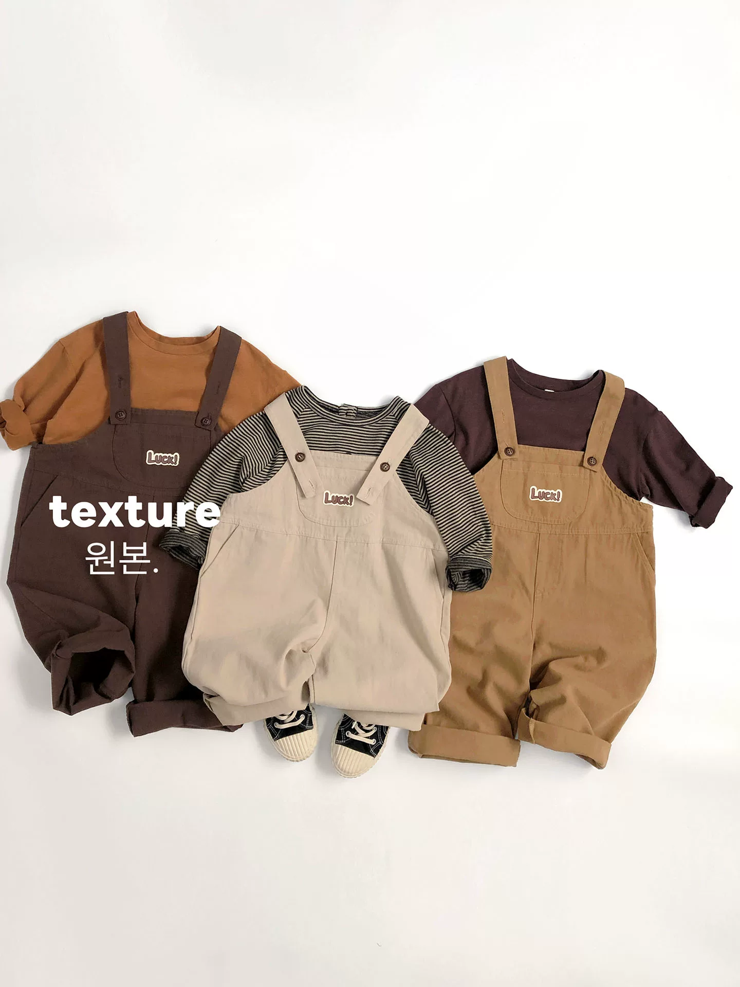 Vẻ ngoài sành điệu~Chất liệu cotton nguyên chất, thân thiện với làn da~Quần yếm in họa tiết có thể điều chỉnh cho trẻ em phong cách Hàn Quốc mùa xuân thu, kiểu dáng unisex thời thượng.