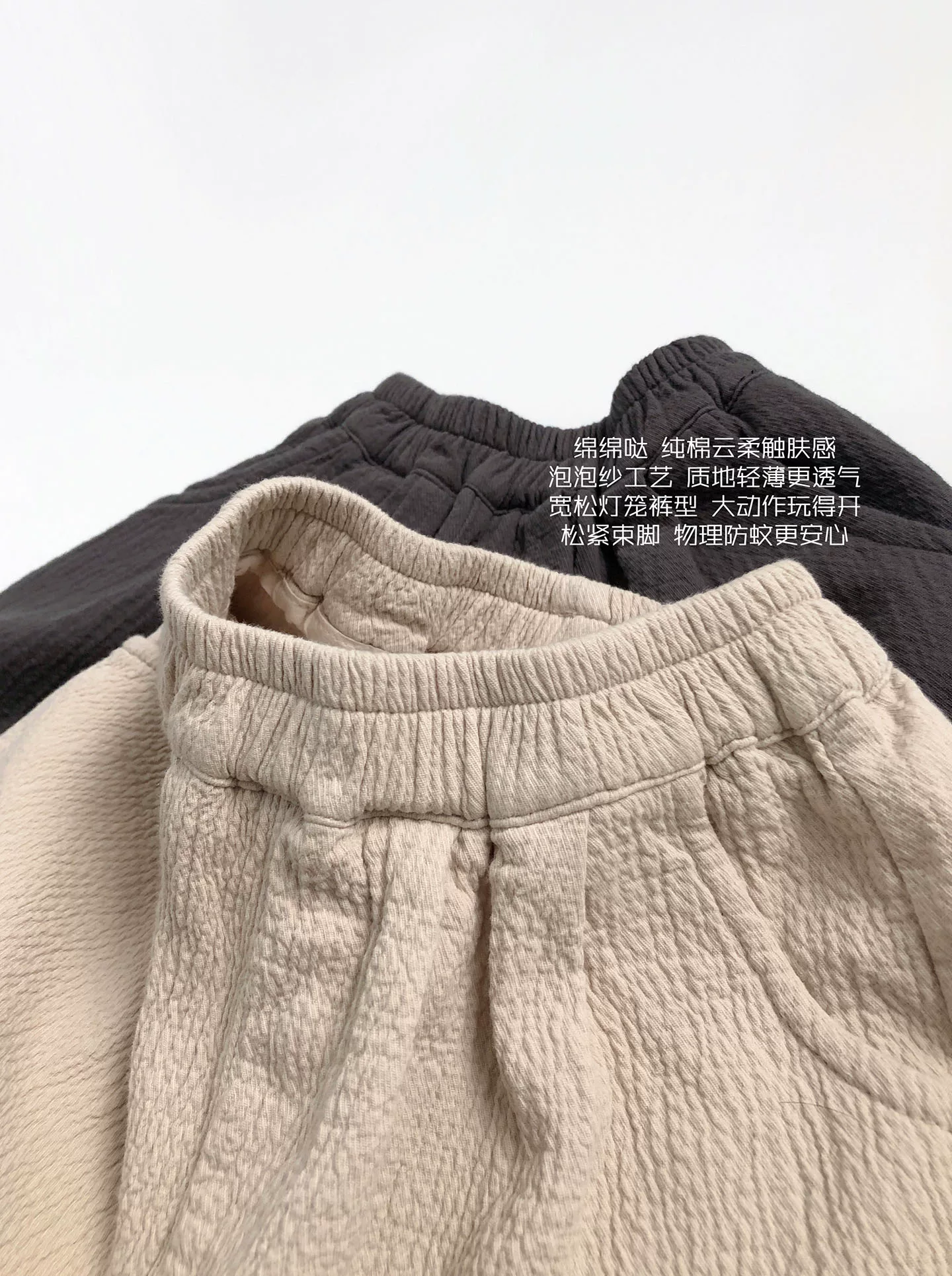 Thiết kế có họa tiết~Túi tiện dụng~Quần cà rốt cotton nguyên chất phong cách Hàn Quốc cho trẻ em mùa xuân thu, quần ống rộng thời trang cho bé trai và bé gái.