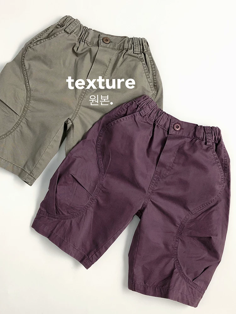Chất liệu cotton mỏng phong cách cổ điển~cắt may tinh xảo~Quần short công sở mùa hè phong cách Hàn Quốc cho trẻ em, quần harem unisex hợp thời trang