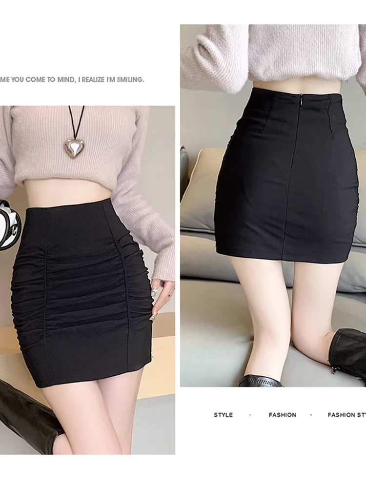 Váy vest đen cho nữ, xuân thu đông, váy bút chì dày, váy ôm hông, váy rất đẹp, váy chữ A, váy ngắn.