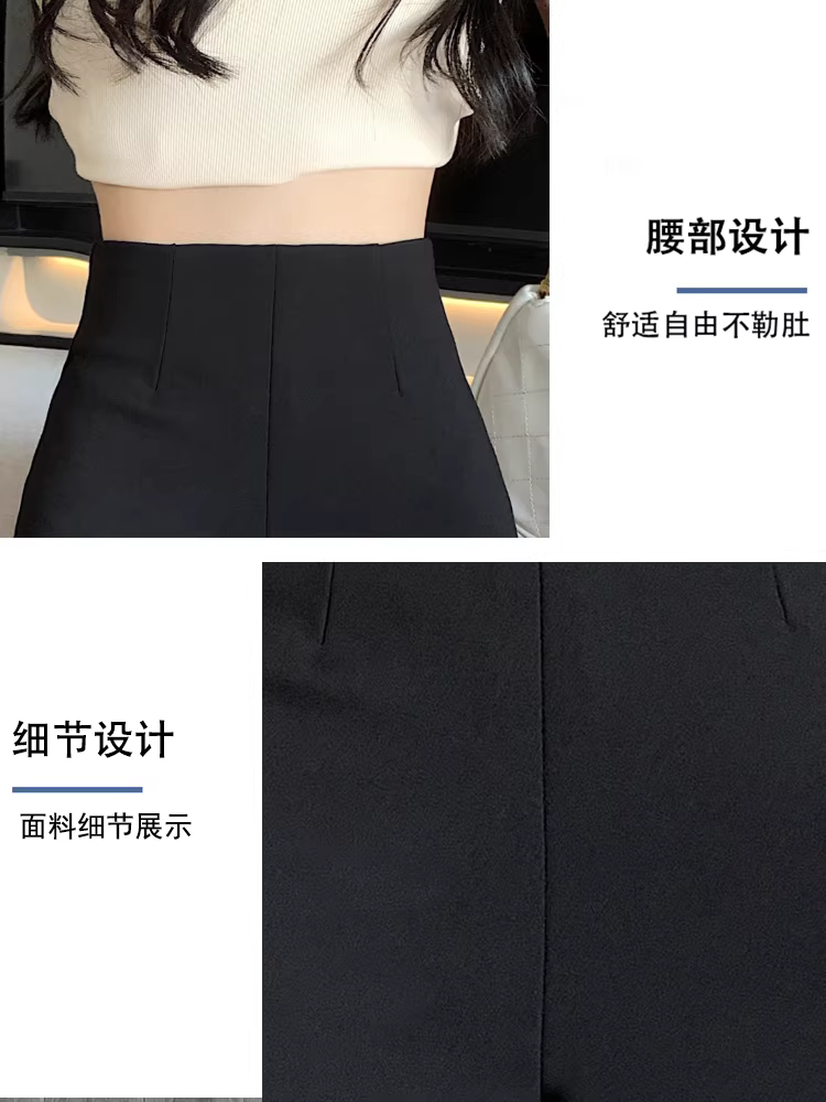 Quần short đen nữ, thích hợp cho mùa xuân, thu và hè, kiểu mới 2025, quần ôm sát, không có viền quần, quần legging, quần short kiểu boot, quần short ngắn.