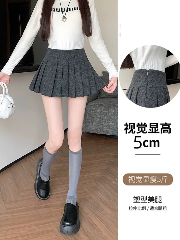 Váy len màu xám cho nữ, váy len xếp ly mùa thu đông, váy rất đẹp, váy mini gợi cảm cho cô gái nóng bỏng