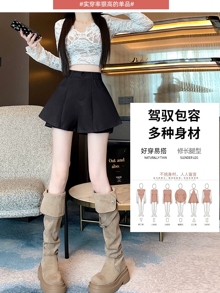 Quần short kaki nữ, thích hợp cho mùa xuân thu, quần váy độc đáo và siêu sành điệu, quần rất đẹp và quần short bốt.