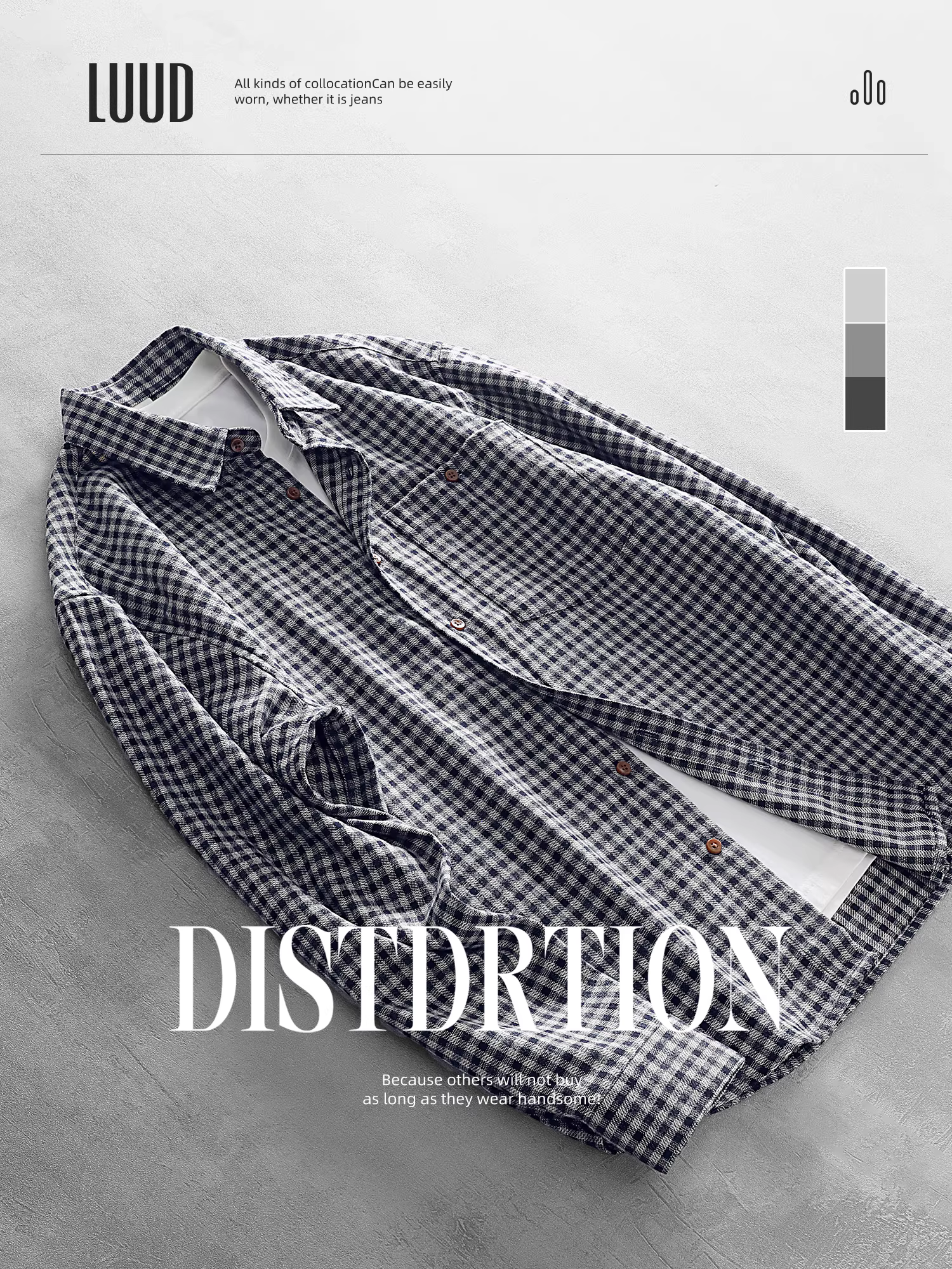 Ưu đãi đặc biệt: Áo sơ mi dài tay kiểu dáng mới, phong cách retro cá tính, mang lại cảm giác cao cấp, họa tiết lưới, chất liệu vải chải mềm, kiểu dáng áo khoác hơi rộng.