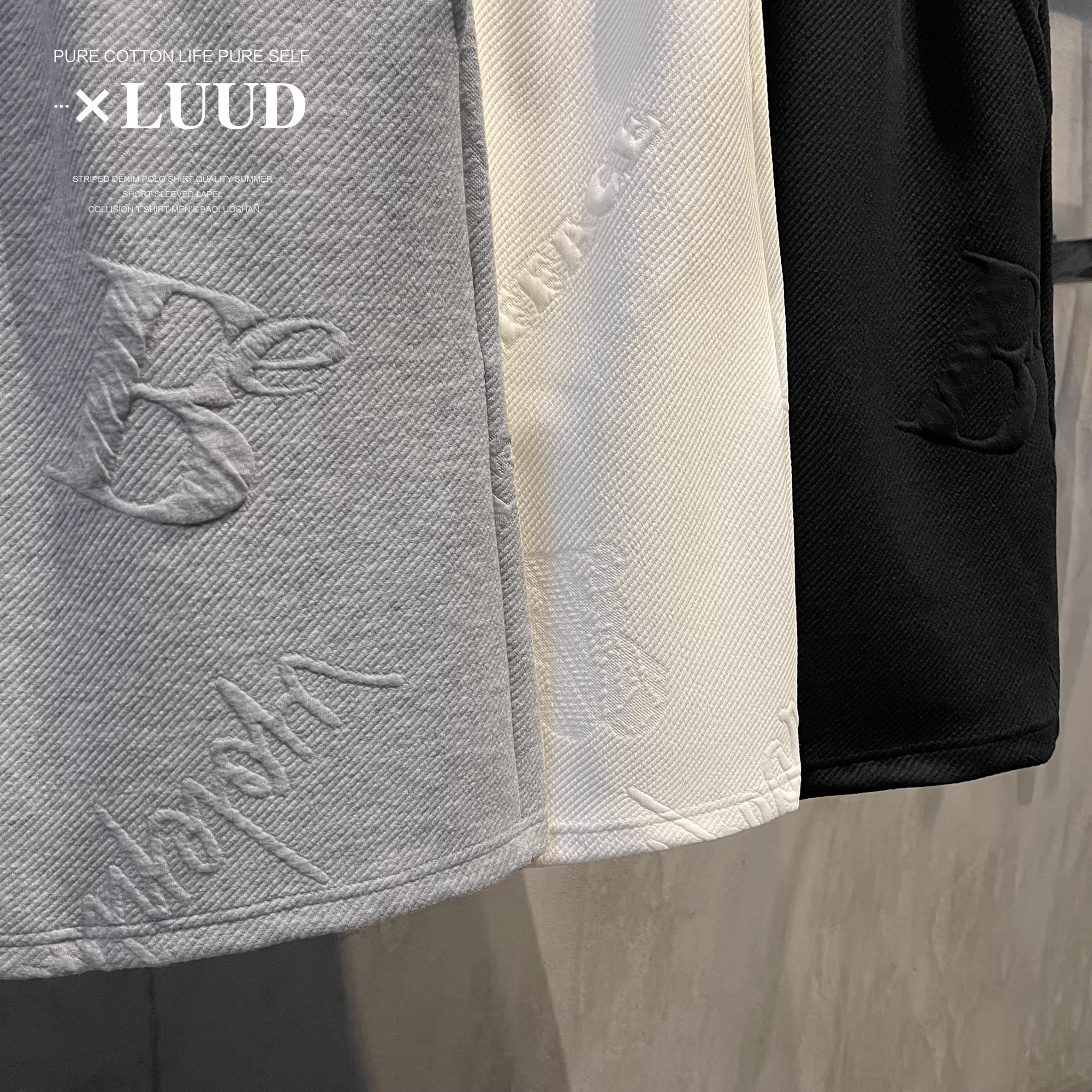 LUUD Piya Quần short năm điểm ống thẳng in nổi tiếng Anh Quần short thể thao nam thông thường quần thể thao dây rút rộng rãi