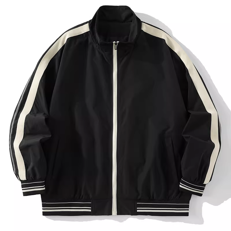 Áo khoác bomber đa năng màu sắc LUUD dành cho giới trẻ, áo khoác dài tay cổ đứng đơn giản và đa năng