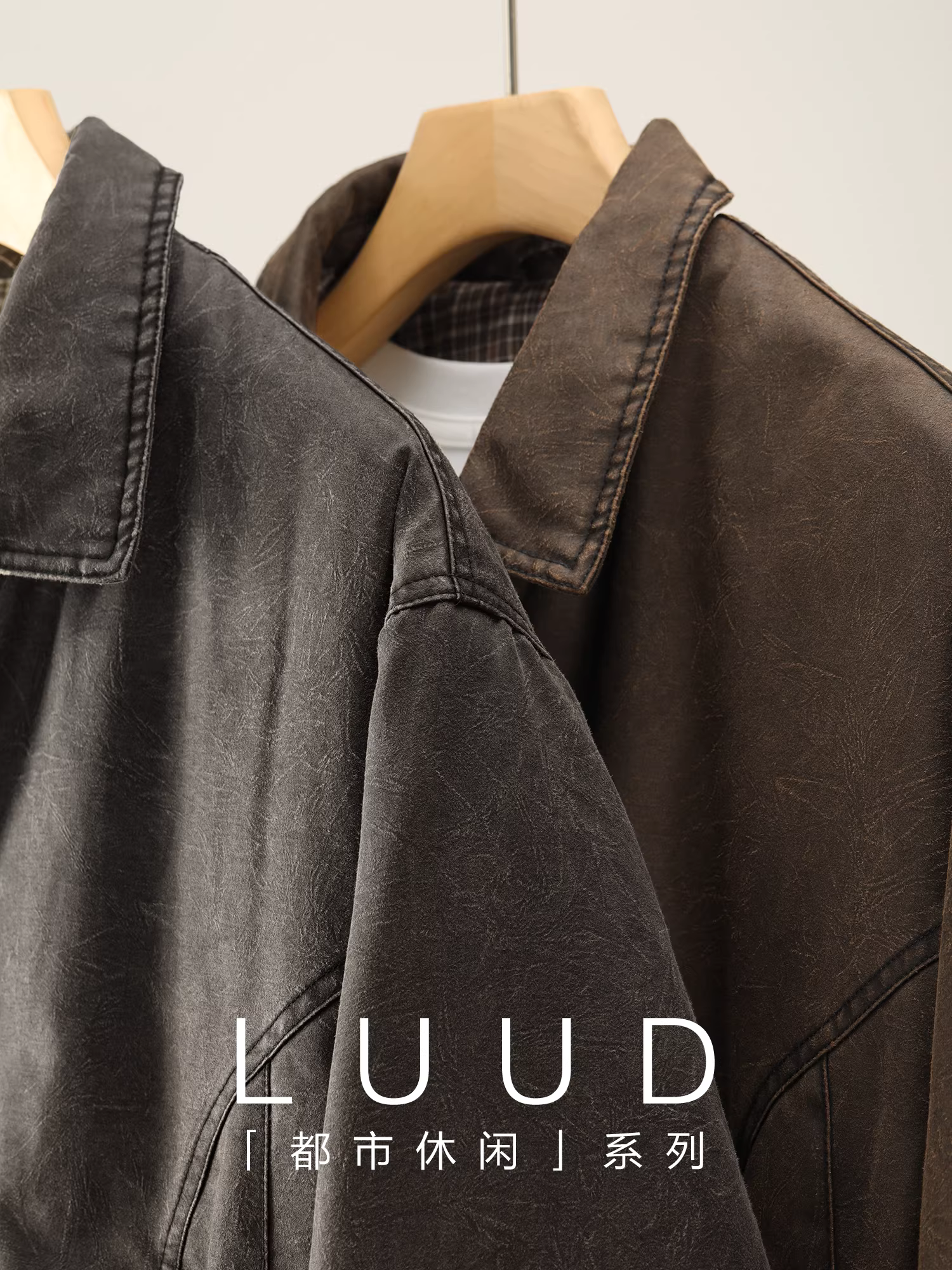 Áo khoác lông vũ LUUD Winter 90 Duck Down Deconstructed Design dành cho nam, áo khoác lót kẻ sọc cổ điển đã qua xử lý.