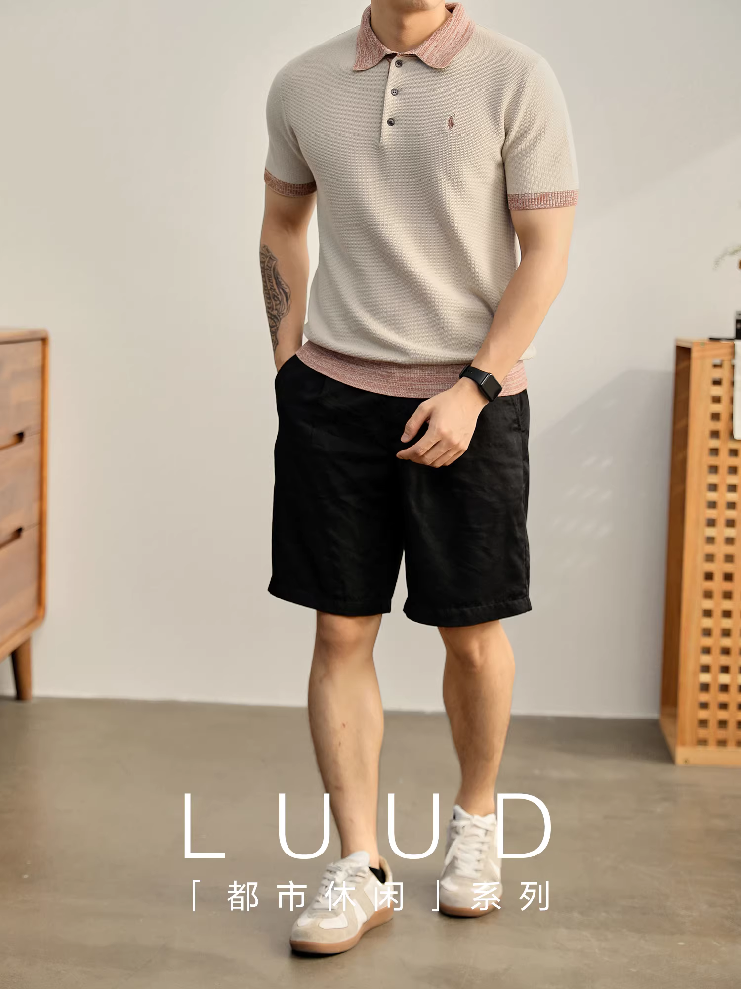 Khuyến mãi đặc biệt: Áo polo nam chất liệu cotton chải kỹ, kiểu dáng cổ điển phối màu, chất liệu mềm mại như cát, thêu họa tiết hiệp sĩ, áo polo ngắn tay 100% cotton.