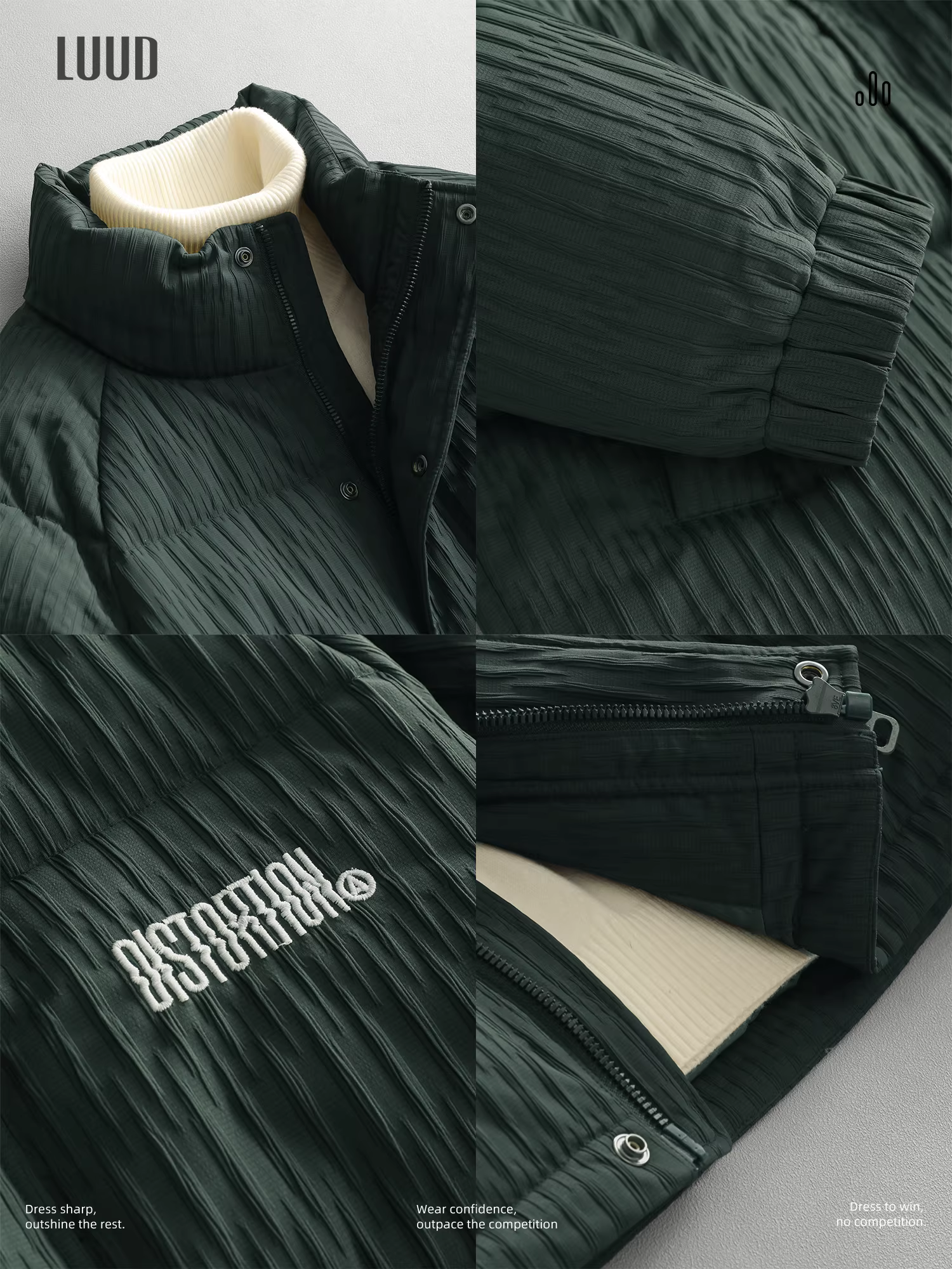 Ưu đãi đặc biệt: Áo khoác phao nam thời trang, thiết kế thêu lưng, dày dặn cho mùa đông, ấm áp, chất liệu nhăn.