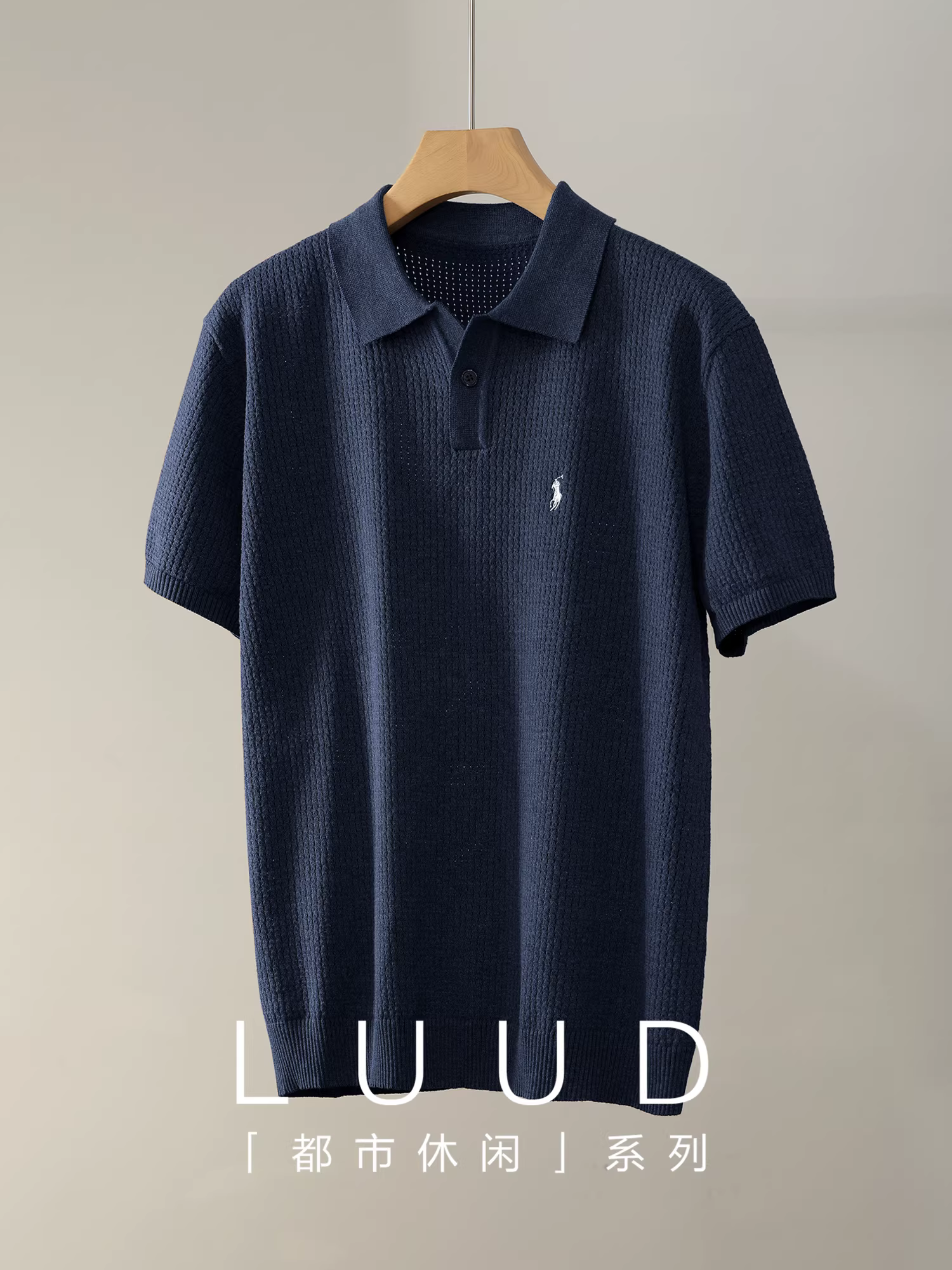 Khuyến mãi đặc biệt: Áo polo thêu chỉ cotton phong cách quý tộc cổ điển dành cho nam, áo thun ngắn tay dệt lưới thoáng khí mùa hè