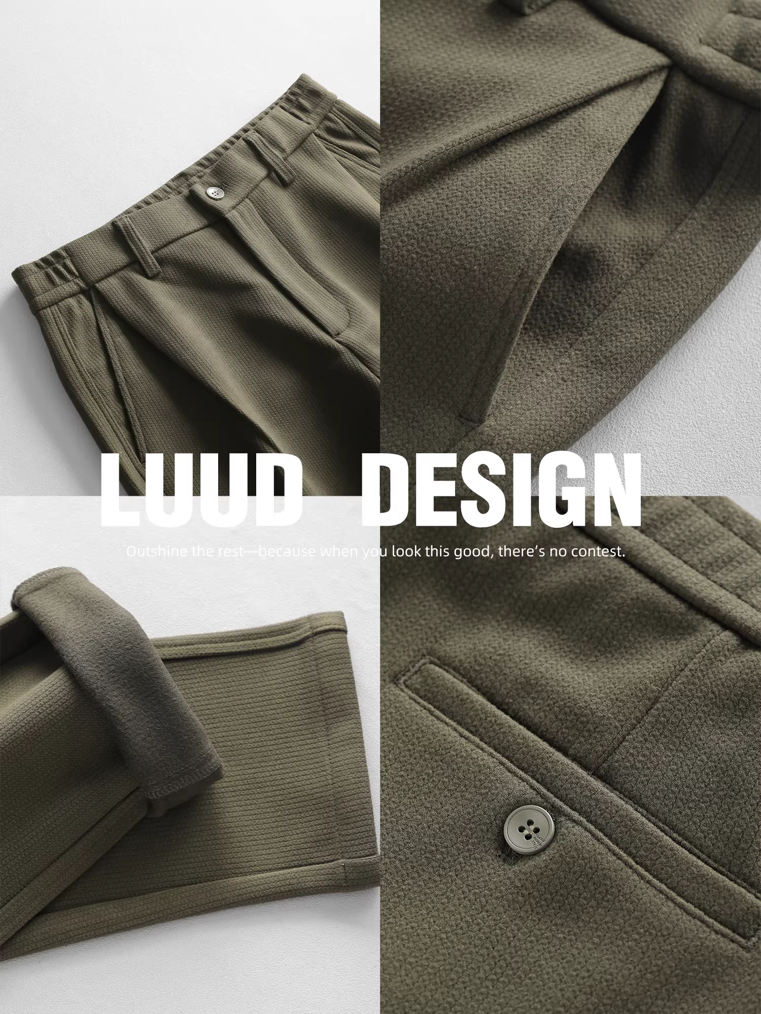 Khuyến mãi đặc biệt: Quần âu nam ống đứng lót lông mùa đông, quần kiểu dáng thời trang, chất liệu có vân nổi ba chiều, lưng quần bán co giãn.