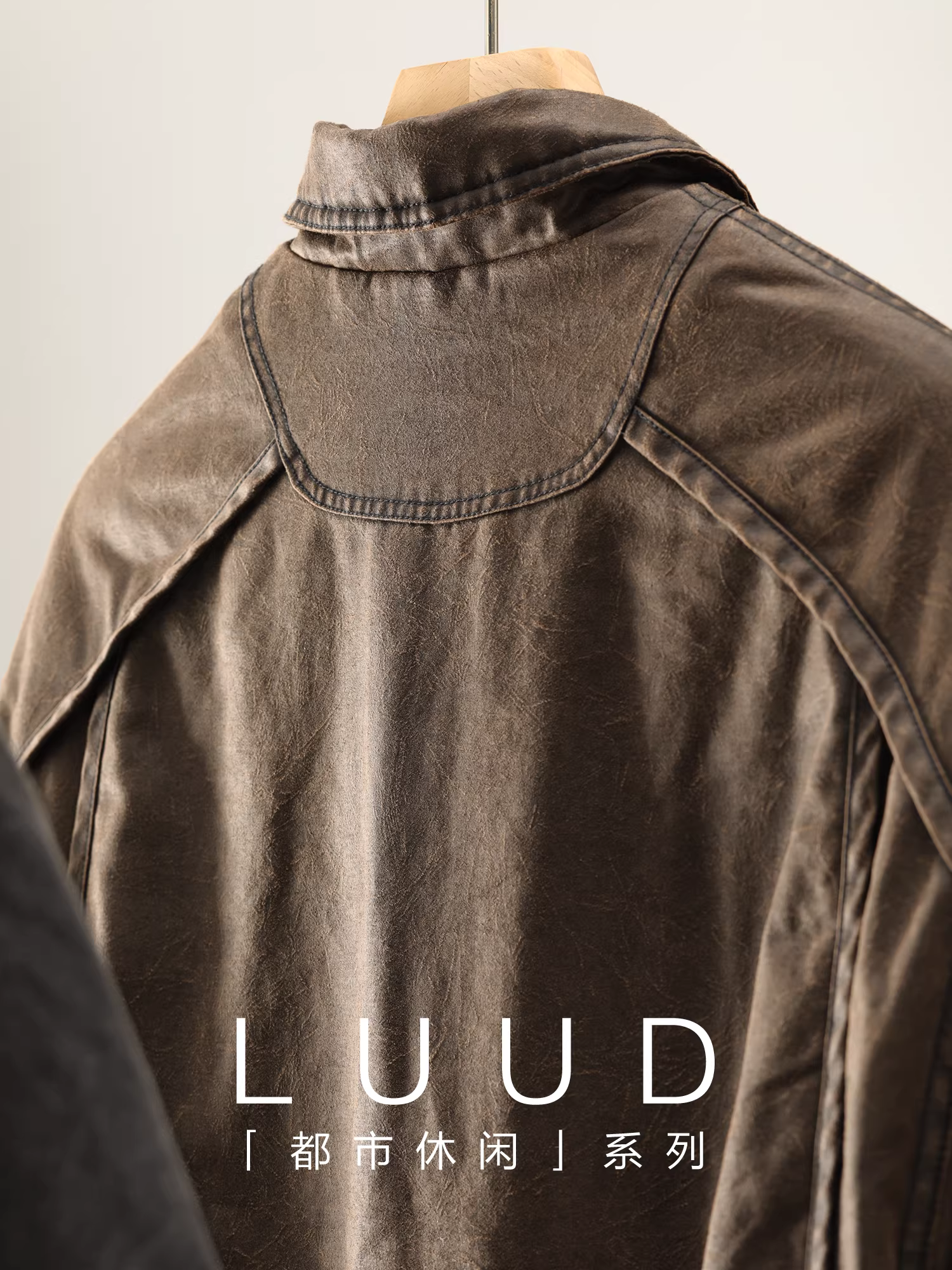 Áo khoác lông vũ LUUD Winter 90 Duck Down Deconstructed Design dành cho nam, áo khoác lót kẻ sọc cổ điển đã qua xử lý.