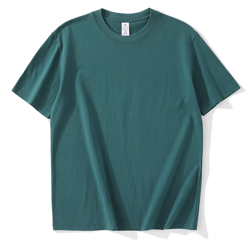 Áo thun nam tay ngắn chất cotton 100%, ôm sát, kiểu dáng Hàn Quốc, màu trơn, một lớp, dáng ôm, mùa hè 2025.