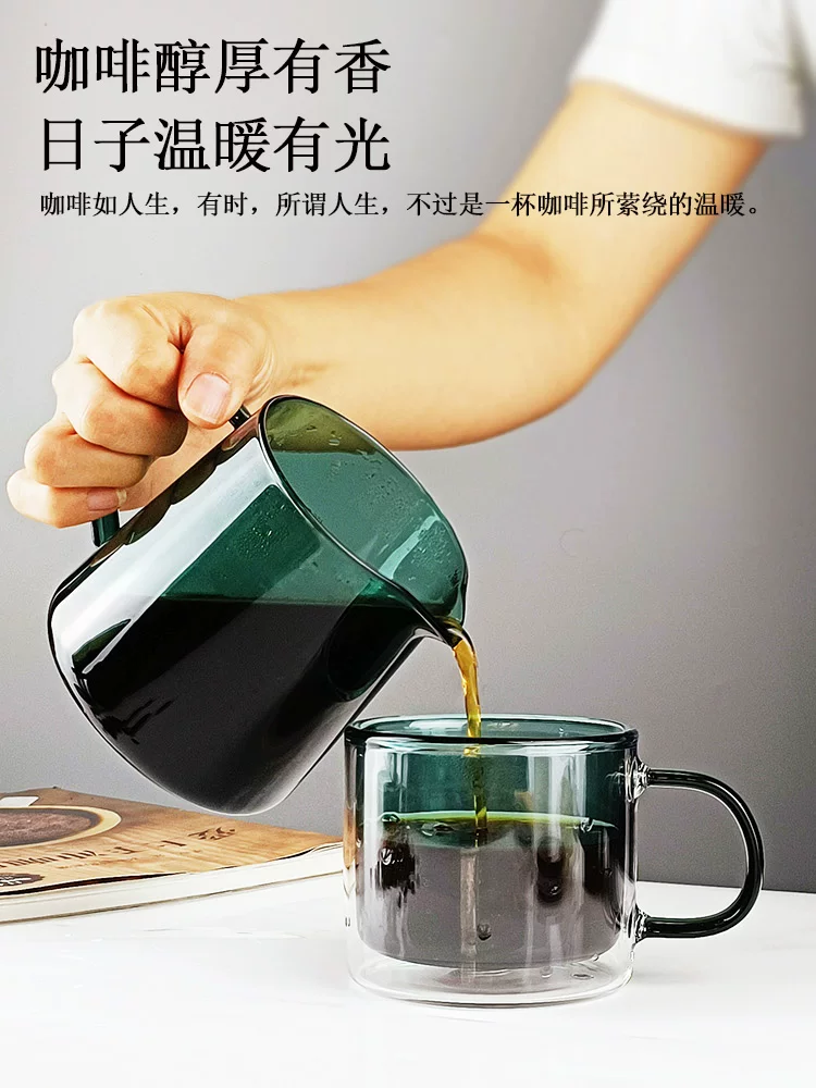 Bình cà phê thủy tinh màu, bình pha cà phê thủ công, bình chia sẻ có nắp và cân, bộ pha cà phê v60, cốc lọc cà phê