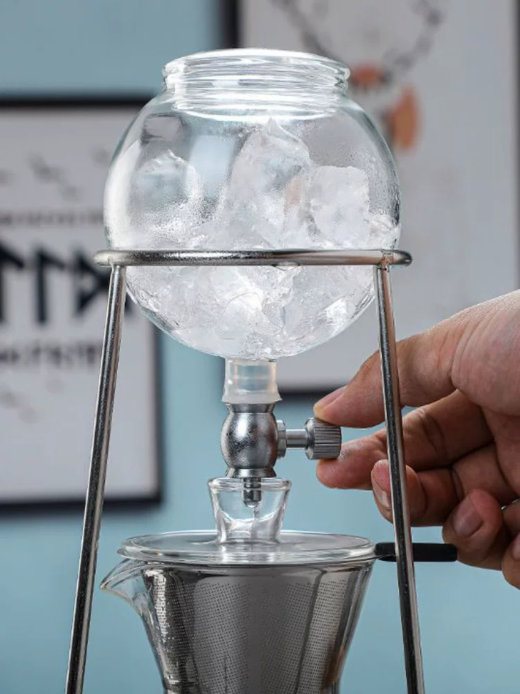 Bình pha cà phê lạnh, máy pha cà phê đá, bộ pha cà phê thủy tinh, bộ pha cà phê nhỏ giọt đá, bình pha cà phê thủ công, loại nhỏ giọt
