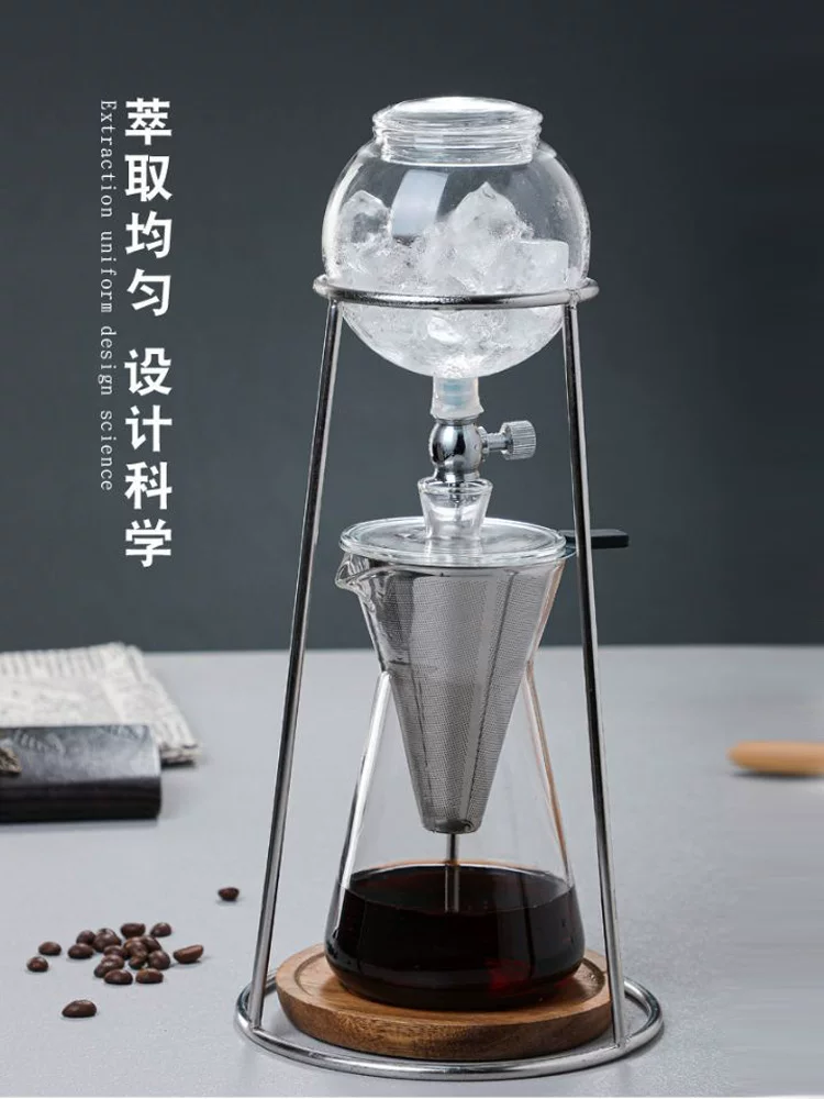 Bình pha cà phê lạnh, máy pha cà phê đá, bộ pha cà phê thủy tinh, bộ pha cà phê nhỏ giọt đá, bình pha cà phê thủ công, loại nhỏ giọt