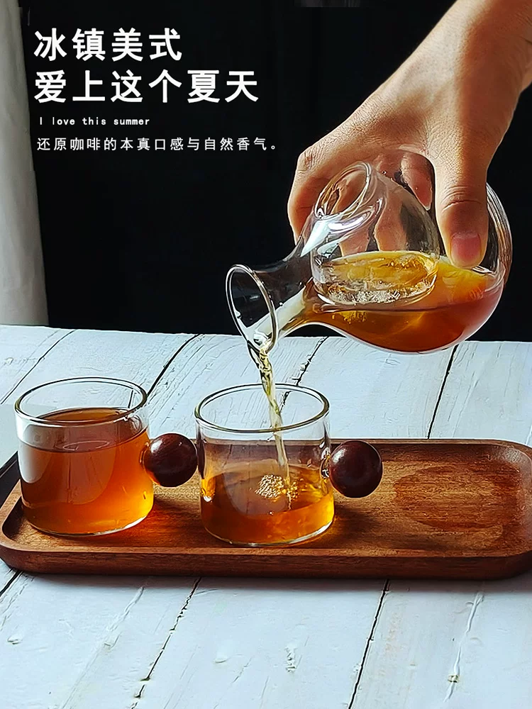 Bình pha cà phê lạnh Dheer dùng cho gia đình, bình chia sẻ đá, bình pha cà phê đá Americano, bộ bình pha cà phê đá thủ công.