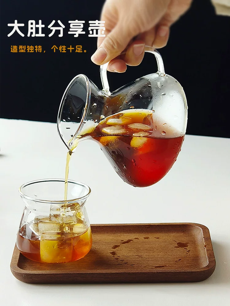 Bộ ấm pha cà phê Dheer, ấm chia cà phê lớn, cốc lọc V60 bằng thủy tinh chịu nhiệt, dụng cụ treo tai cốc.