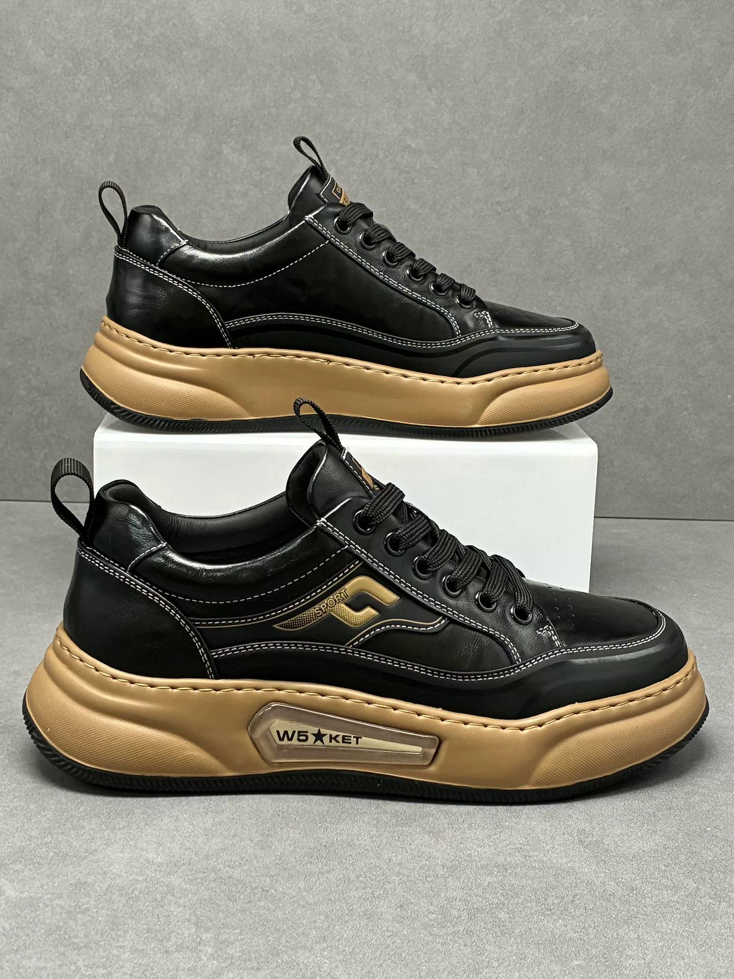 Giày thể thao nam mùa thu 2025 kiểu dáng mới thời trang, giày sneaker nhẹ, đế mềm, chống trơn trượt, bền mài mòn, chất liệu da thật, thoáng khí, giày hợp xu hướng
