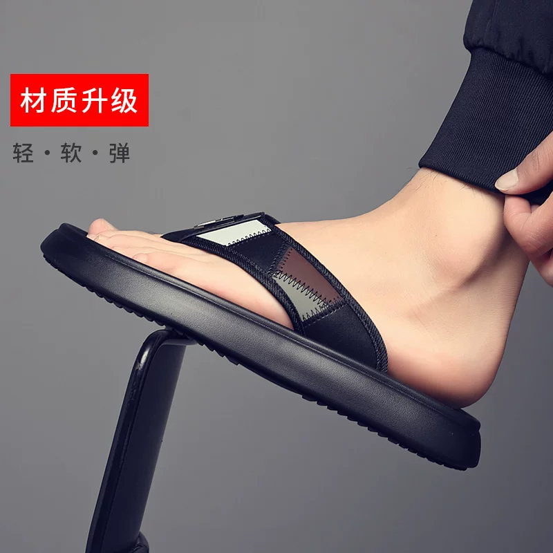 Dép xỏ ngón nam, kiểu dáng mùa hè mới, dép sandal nam cao cấp đi ngoài trời, chống trơn trượt, chống mài mòn, dép nam Quảng Đông khử mùi.