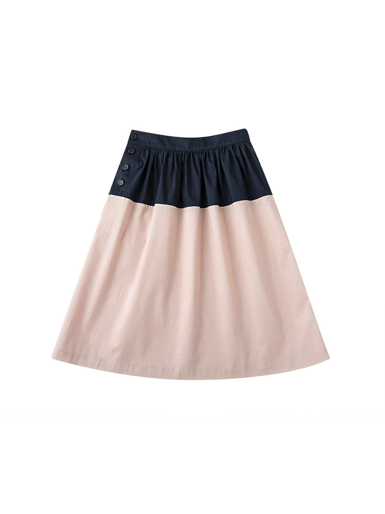 Quần áo trẻ em Ha Chi 25 Bộ sưu tập mới mùa hè Phong cách cha mẹ và con cái dành cho trẻ em Váy cotton phối màu cao cấp siêu mềm dành cho bé gái
