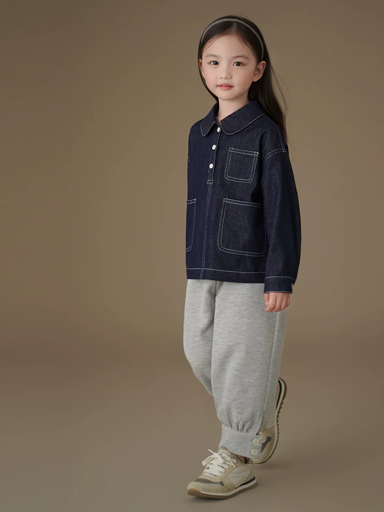 Quần thể thao xuân thu cho bé trai và bé gái, lưng thun, thoải mái, đa năng, quần jogger thông thường, quần thể thao trẻ em.