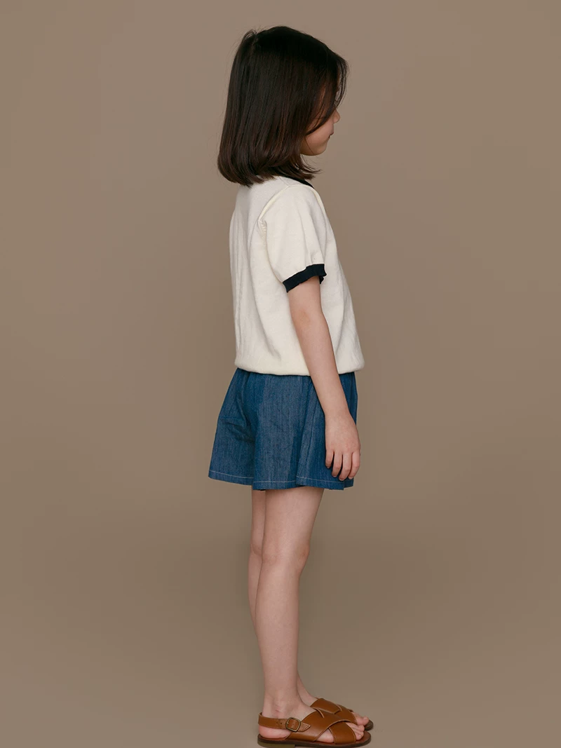 Quần áo mùa hè cho trẻ em quần ống rộng chất liệu cotton mỏng, quần dài rộng rãi, quần lửng nữ, quần short bò mặc ngoài