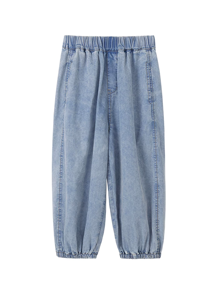Quần denim trẻ em mùa hè mỏng thoáng khí quần dài thường ngày quần jogger chống muỗi quần bé trai bé gái quần chống nắng