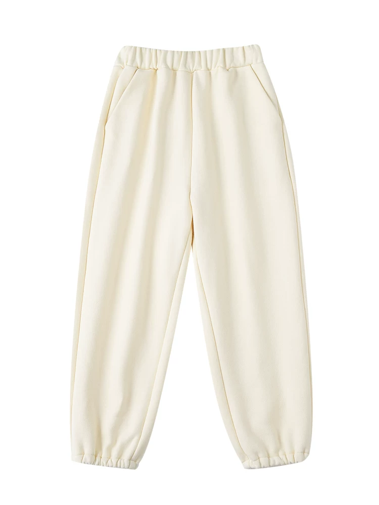 Quần dài mùa thu đông chất liệu cotton mềm mại, thoải mái, ấm áp cho bé trai bé gái, kiểu dáng jogger.