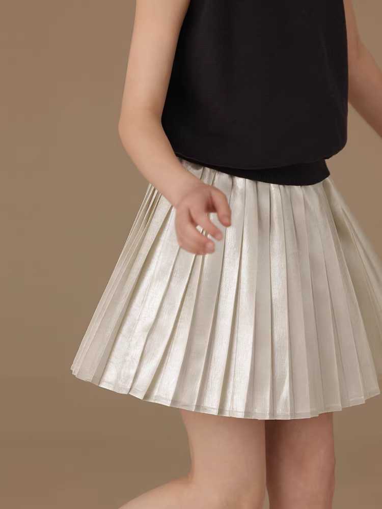 Quần áo trẻ em Hazi 25 Mùa hè mới Váy trẻ em thời trang Váy ngắn Váy trẻ em Váy xếp ly Phong cách học sinh nữ