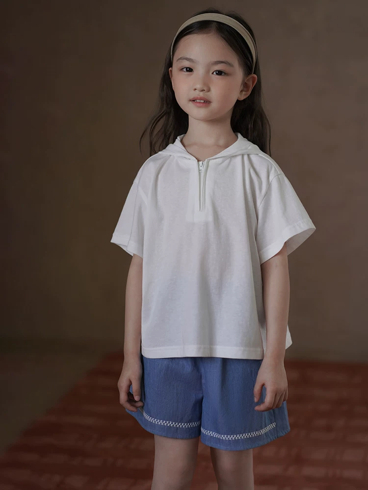 Áo dệt kim mỏng mùa hè cho trẻ em, áo thun ngắn tay thân thiện với làn da và thoáng khí cho bé trai và bé gái, trang phục mùa hè sành điệu.