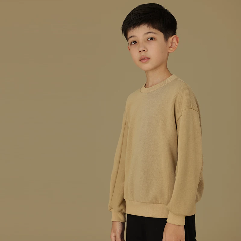 Hazi Quần Áo Trẻ Em Mùa Thu Hàng Mới Về Trẻ Em Dệt Kim Cotton Cổ Tròn Thể Thao Áo Bé Trai Bé Gái Áo Khoác Mỏng