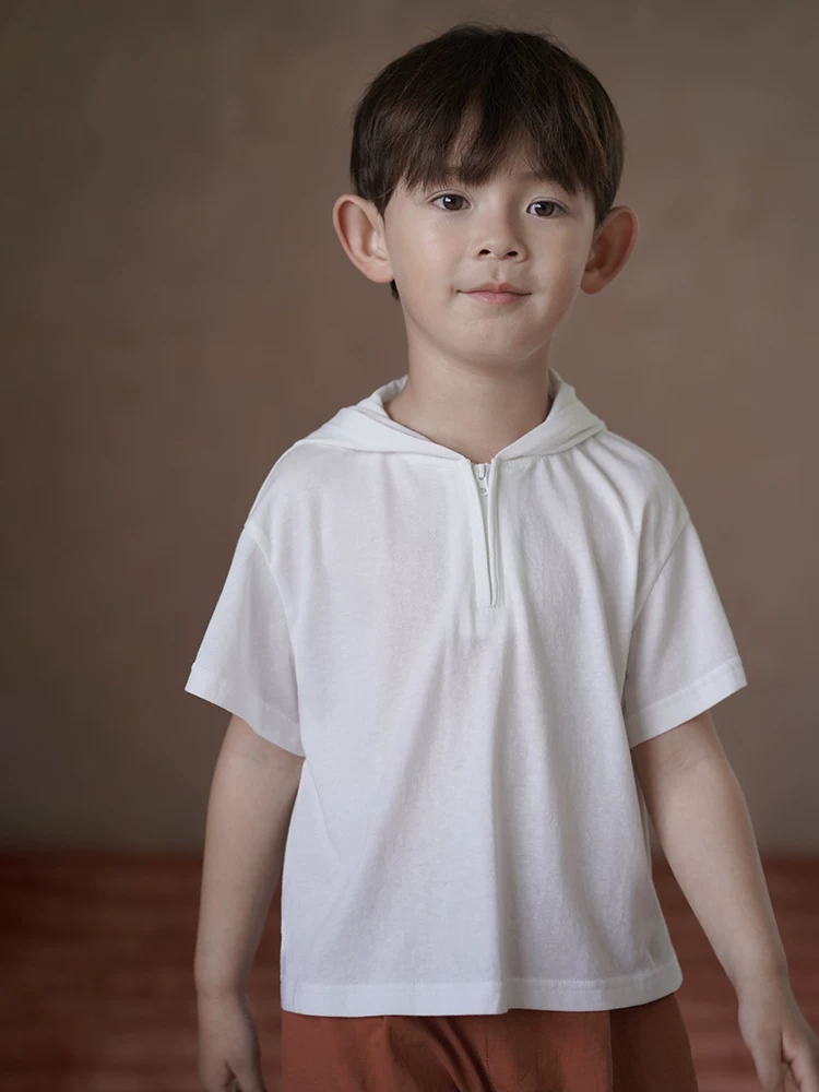 Áo dệt kim mỏng mùa hè cho trẻ em, áo thun ngắn tay thân thiện với làn da và thoáng khí cho bé trai và bé gái, trang phục mùa hè sành điệu.