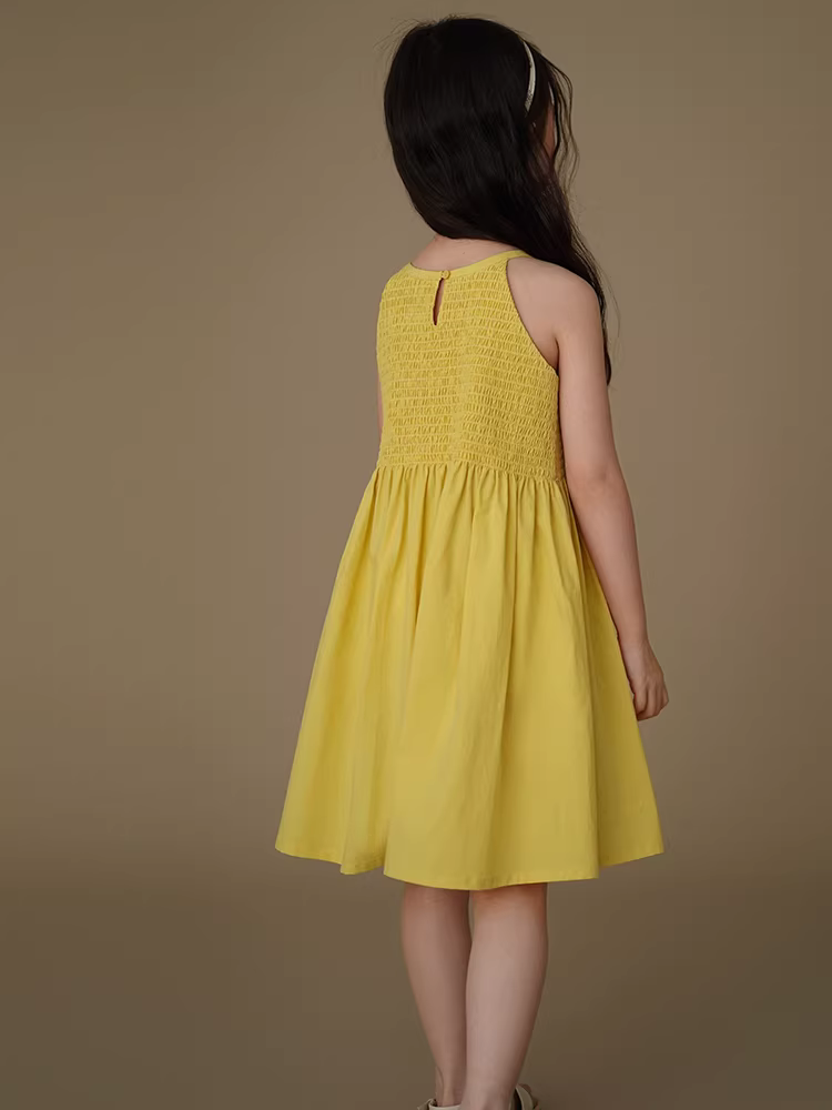 Quần áo trẻ em Hazi Váy mùa hè Lyocell Tank Dress Váy không tay thoải mái và thoáng khí cho bé gái Trẻ lớn mặc mùa hè