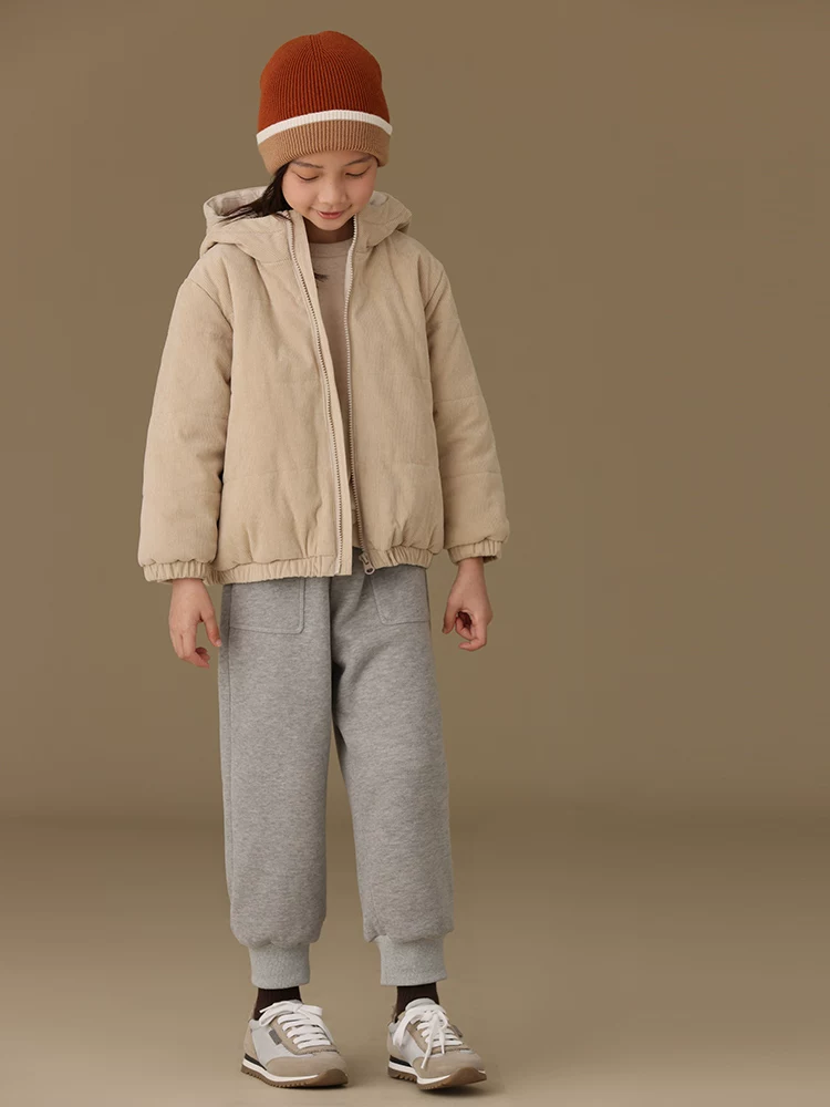 Hazi Quần Áo Trẻ Em 24 Mùa Đông Bộ Sưu Tập Mới Cotton Ren Định Cha Mẹ-Con Dày Đệm Áo Có Mũ Trùm Đầu Dây Kéo