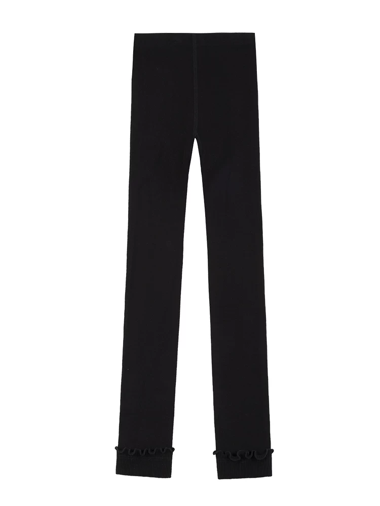 Quần áo trẻ em Hazi mùa thu đông mới về quần legging co giãn nhiều màu có viền ren cho bé gái, quần bó chống trượt bên ngoài