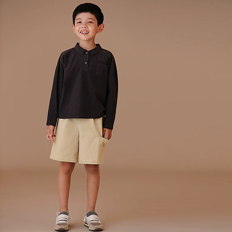 Quần short trẻ em mùa hè đa năng, kiểu dáng thẳng, dài đến đầu gối, dành cho cả bé trai và bé gái