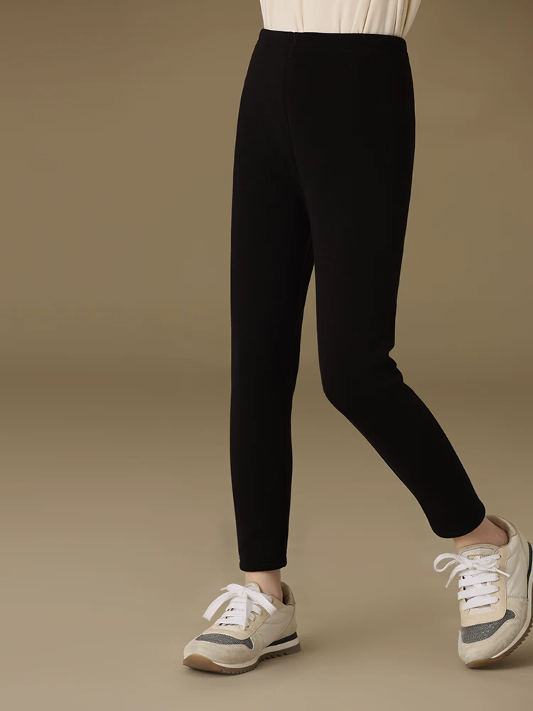 Quần áo trẻ em Hazi Mùa đông mới về Slim Fit Quần dài co giãn lót lông cừu Quần dài thường ngày Quần áo ngoài ấm áp cho cha mẹ và con gái Quần legging cho bé gái
