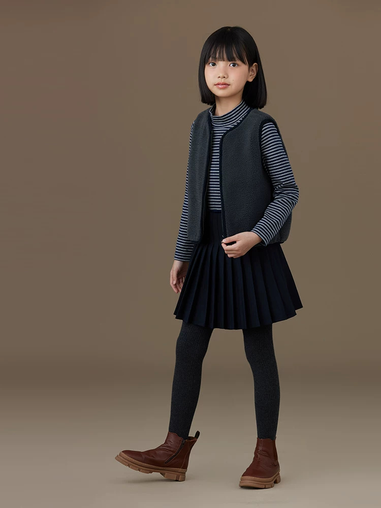 Áo vest thường ngày cho trẻ em, dày dặn và ấm áp, áo vest lớp nền màu xám đơn giản dành cho bé trai và bé gái, áo khoác mùa thu đông.