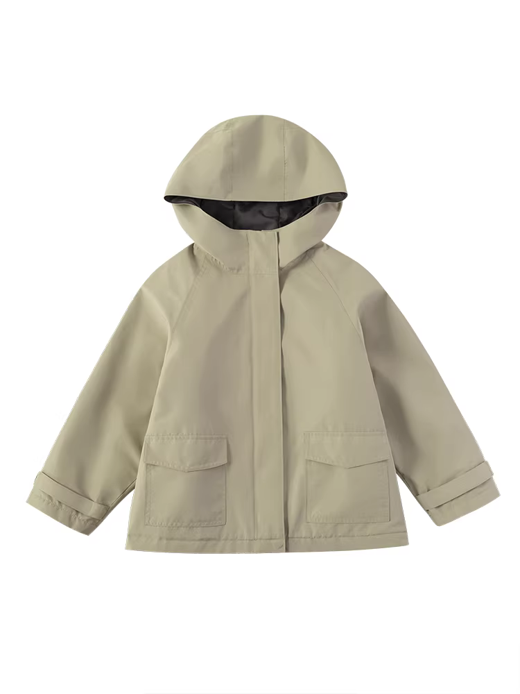 Quần áo trẻ em Hazi Áo khoác ba trong một mùa đông dành cho trẻ em Áo khoác lông cừu dáng rộng giản dị Áo khoác cotton ấm áp cho bé trai và bé gái