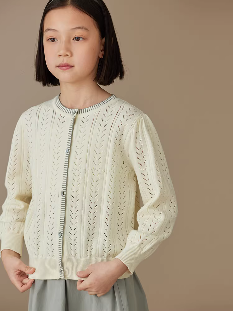 Quần áo trẻ em mùa xuân thu áo khoác trẻ em thường ngày đa năng chất liệu cotton thân thiện với da áo cardigan dệt kim cho bé gái dành cho trẻ lớn hơn