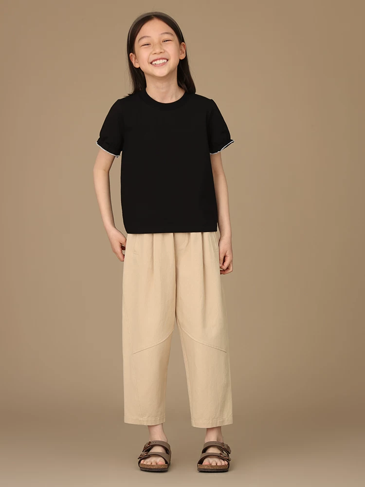 Quần áo trẻ em Hazi 25 Quần kaki mùa hè Quần cắt ngắn cho bé trai và bé gái dành cho trẻ lớn hơn Quần dài thể thao thông thường Quần dài sành điệu