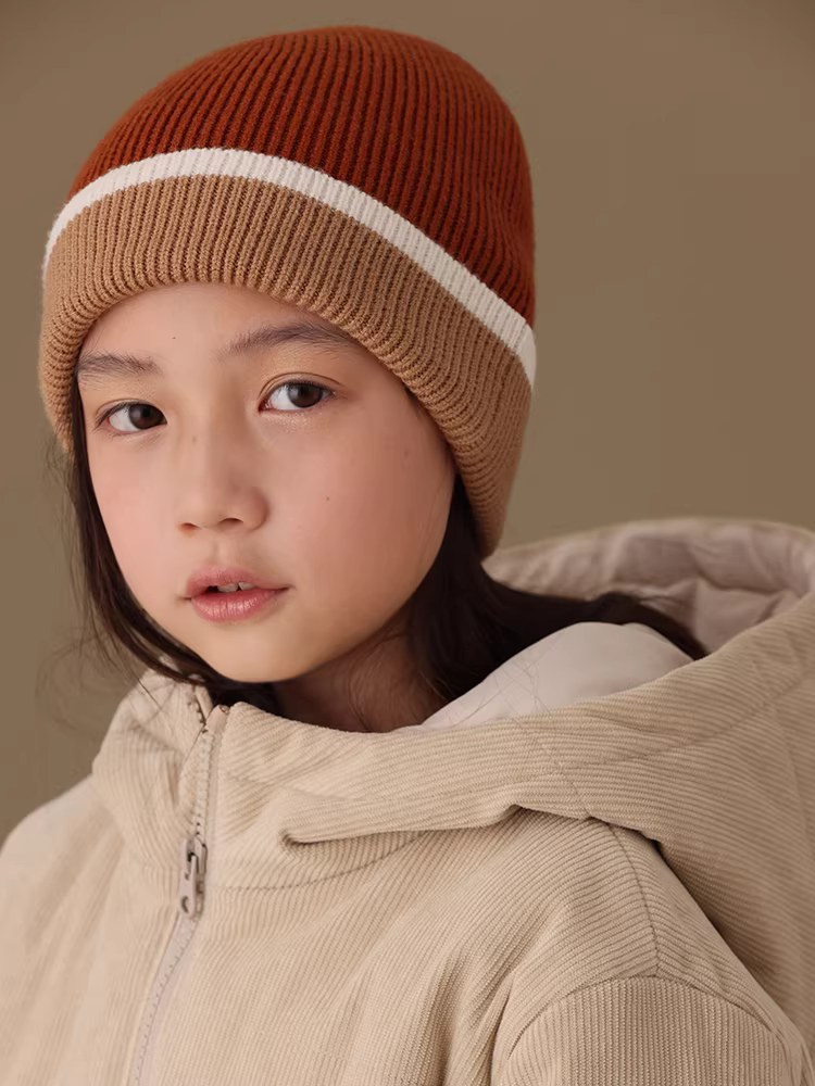 Quần áo trẻ em Hazi Sản phẩm mới mùa thu đông Mũ dệt kim chống gió mềm mại thân thiện với làn da trẻ em Màu sắc giản dị dành cho trẻ em Mũ dệt kim chống gió bảo vệ tai