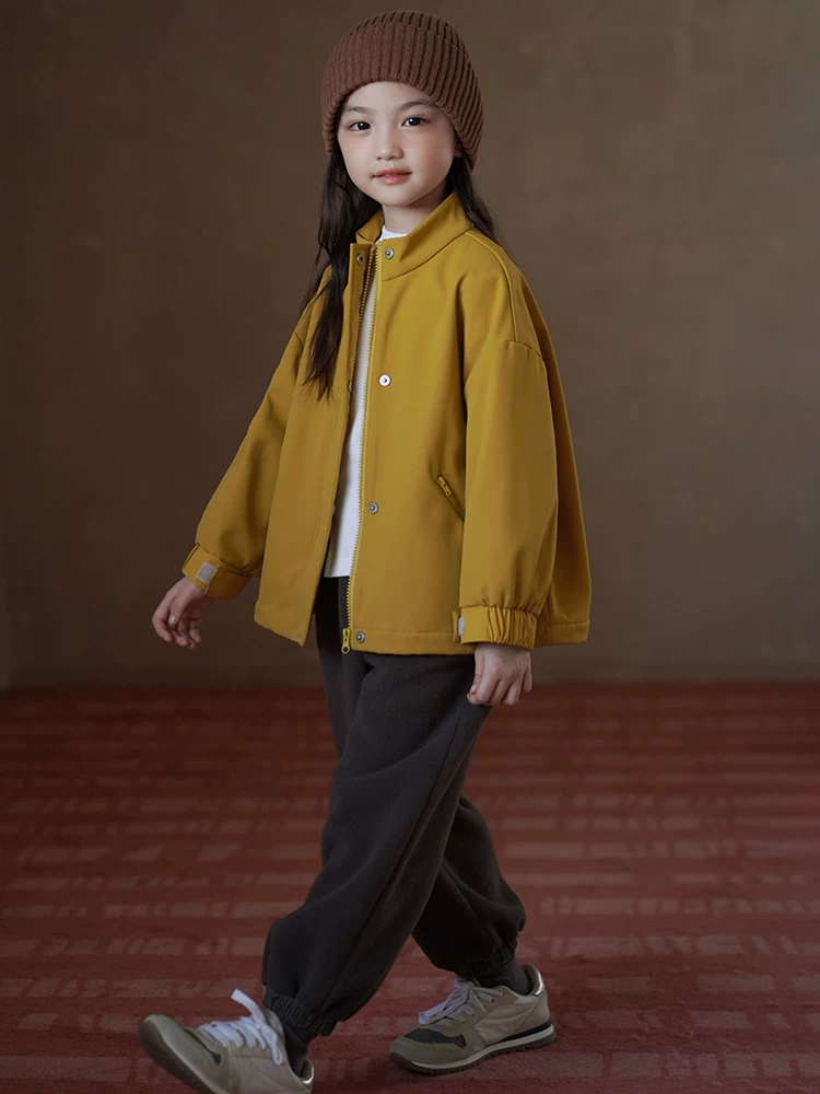 Quần ống rộng mùa đông cho trẻ em, chất liệu nỉ lông mềm mại, quần jogger dày dặn giữ ấm cho bé trai bé gái