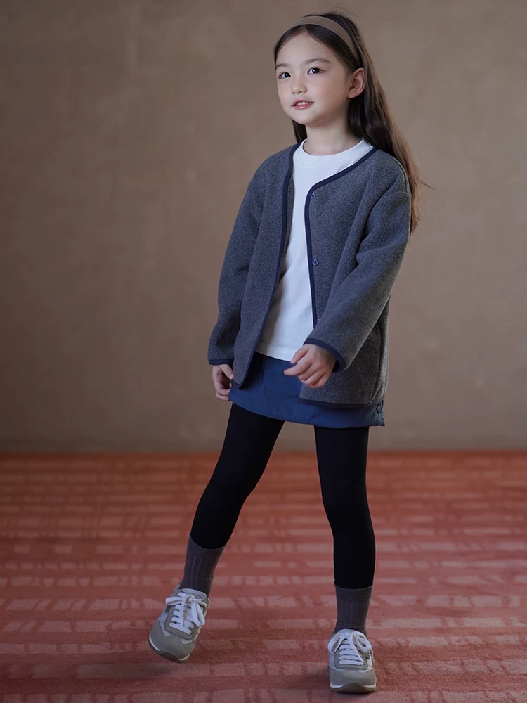 Quần thường ngày mùa xuân thu cho bé gái, quần yoga co giãn, quần thể thao kiểu hai mảnh, kiểu dáng thời trang.