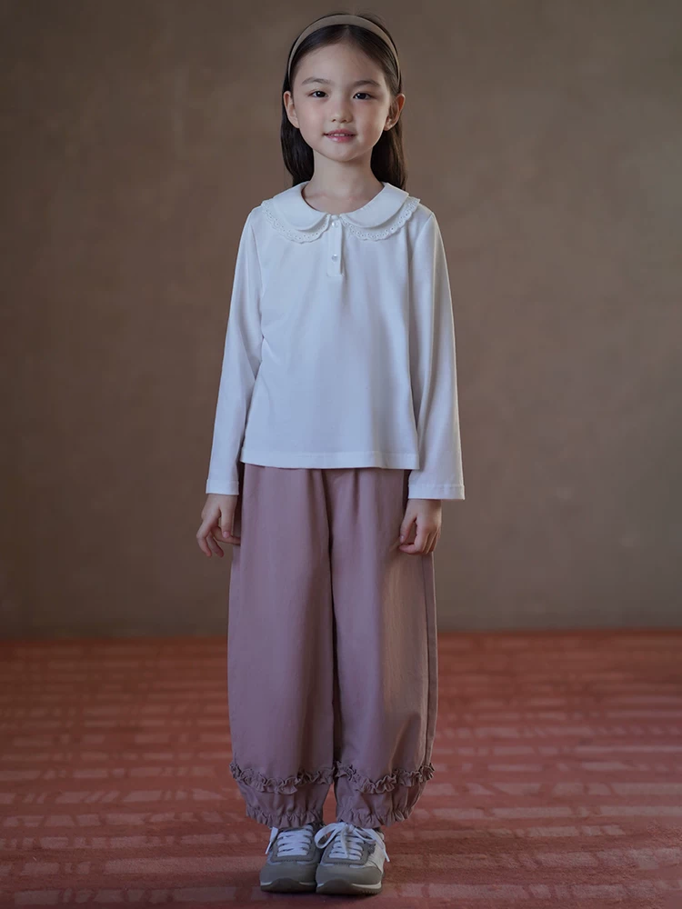 Quần áo trẻ em phong cách Hàn Quốc quần cà rốt xếp ly quần dài thường ngày cho bé gái quần jogger trẻ em màu hồng ngọt ngào 25 kiểu mới