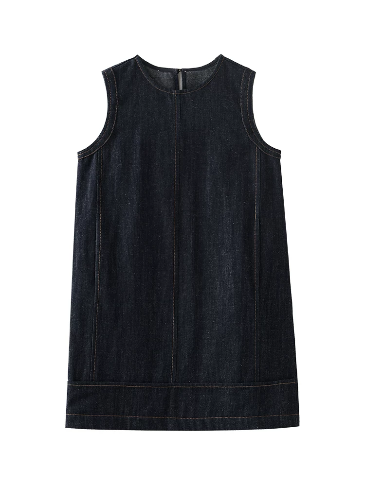 Quần áo trẻ em Hazi Mùa hè Váy không tay mới Đơn giản Váy denim cổ điển Váy ba lỗ cho bé gái dành cho trẻ lớn hơn