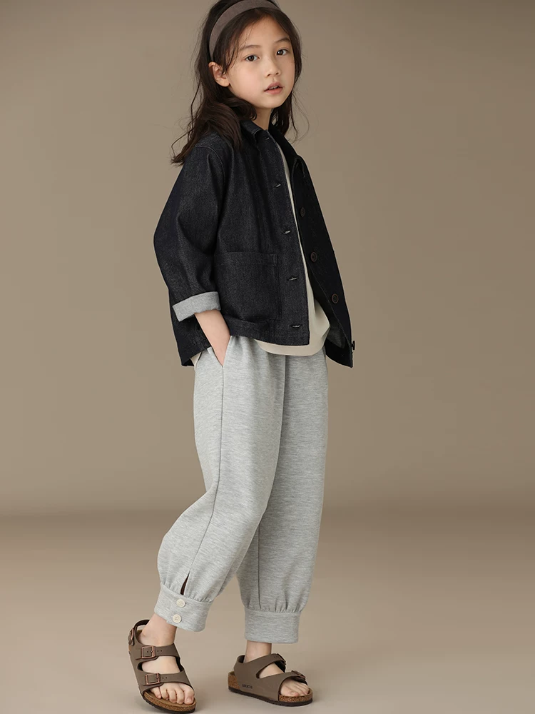 Quần áo trẻ em mùa xuân thu áo trẻ em áo sơ mi dài tay cổ điển giản dị áo khoác denim cho bé trai và bé gái cho trẻ lớn hơn