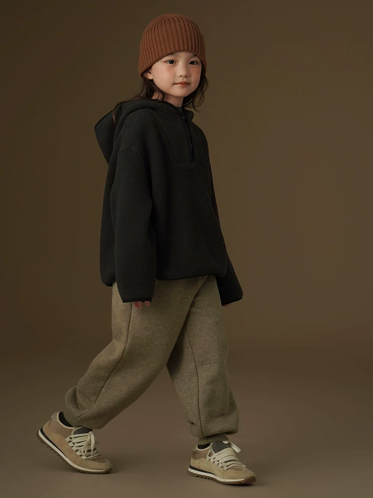 Quần áo trẻ em mùa thu đông áo khoác nỉ ấm áp bé trai và bé gái áo hoodie đơn giản giản dị