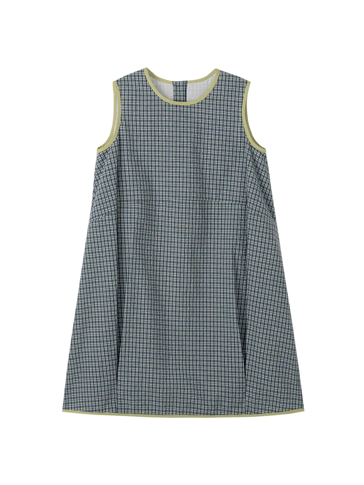 Váy vest kẻ sọc cho trẻ em mùa hè, mỏng và cao cấp, đa năng, giản dị, váy rộng rãi cho bé gái.
